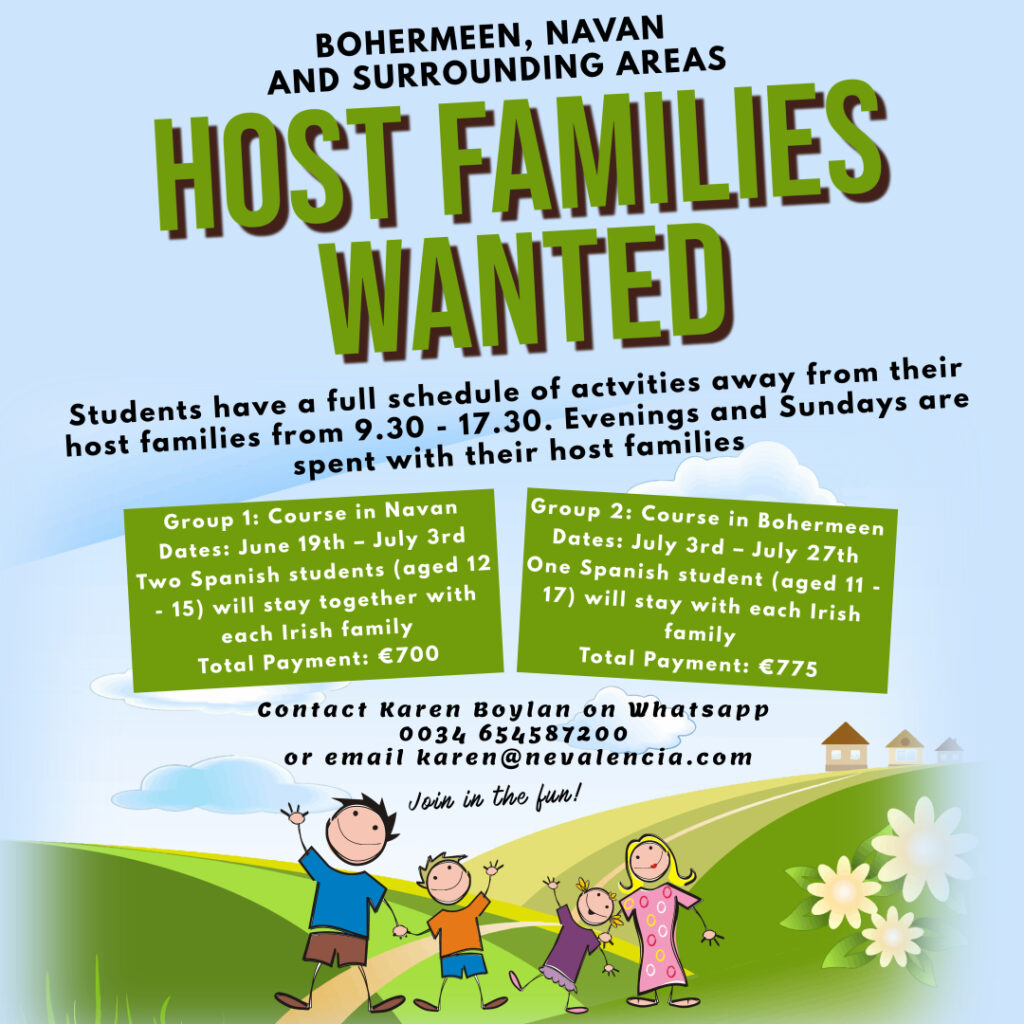 Host families wanted