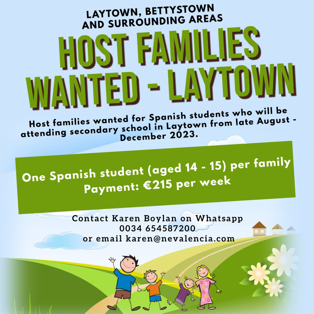Host families Laytown and Bettystown 2023